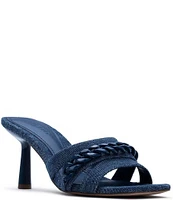 D'Amelio Footwear Lessia Denim Chain Sandals