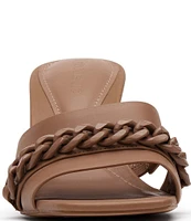 D'Amelio Footwear Lessia Monochromatic Leather Chain Sandals