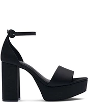 D'Amelio Footwear Mayvinaa Fabric Platform Block Heel Sandals