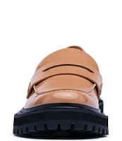 D'Amelio Footwear Prescia Patent Platform Lug Penny Loafers