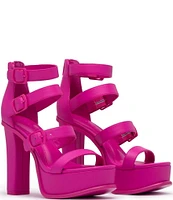 D'Amelio Footwear Romissa Strappy Buckle Platform Dress Sandals