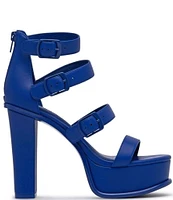 D'Amelio Footwear Romissa Strappy Buckle Platform Dress Sandals