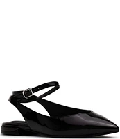 D'Amelio Footwear Siana Patent Ankle Strap Slingback Flats