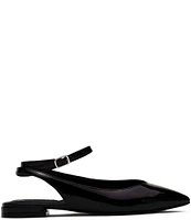 D'Amelio Footwear Siana Patent Ankle Strap Slingback Flats