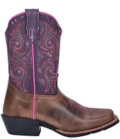 Dan Post Girls' Majesty 8#double; Leather Western Boots (Toddler)