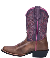 Dan Post Girls' Majesty 8#double; Leather Western Boots (Toddler)