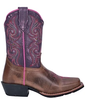 Dan Post Girls' Majesty 8#double; Leather Western Boots (Youth)