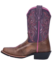 Dan Post Girls' Majesty 8#double; Leather Western Boots (Youth)