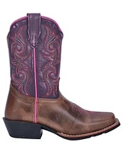 Dan Post Girls' Majesty 9#double; Leather Western Boots (Youth)