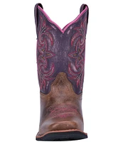 Dan Post Girls' Majesty 9#double; Leather Western Boots (Youth)