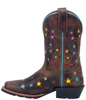 Dan Post Girls' Starlett 9#double; Star Detail Western Boots (Youth)