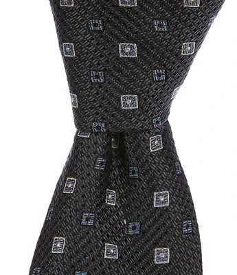 Daniel Cremieux Signature Diamond Print 3 3/8#double; Woven Silk Tie