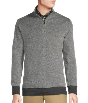 Daniel Cremieux Signature Label Apres Ski Collection Interlock Quarter-Zip Pullover