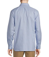 Daniel Cremieux Signature Label Canclini Cotton Dobby Houndstooth Long Sleeve Woven Shirt