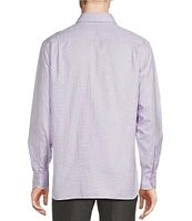 Daniel Cremieux Signature Label Canclini Cotton Dobby Houndstooth Long Sleeve Woven Shirt