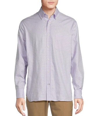 Daniel Cremieux Signature Label Canclini Cotton Medium Plaid Long Sleeve Woven Shirt
