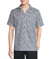 Daniel Cremieux Signature Label Floral Print Short Sleeve Woven Camp Shirt