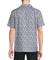 Daniel Cremieux Signature Label Floral Print Short Sleeve Woven Camp Shirt