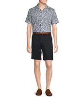 Daniel Cremieux Signature Label Floral Print Short Sleeve Woven Camp Shirt