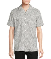Daniel Cremieux Signature Label Floral Print Short Sleeve Woven Camp Shirt