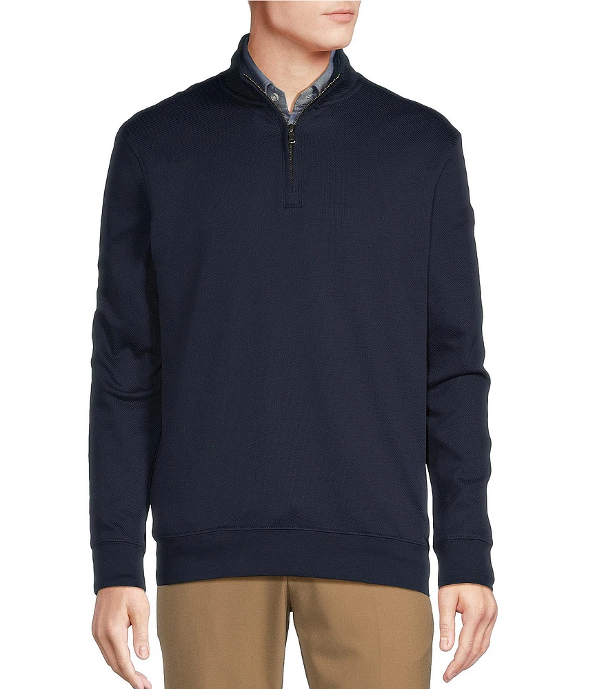 Daniel Cremieux Signature Label Honeycomb Quarter-Zip Pullover