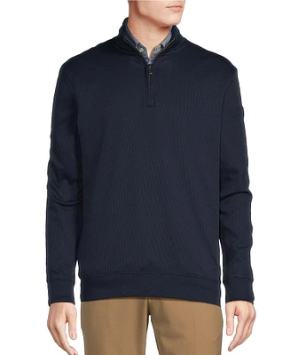 Daniel Cremieux Signature Label Honeycomb Quarter-Zip Pullover