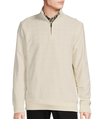 Daniel Cremieux Signature Label Honeycomb Quarter-Zip Pullover