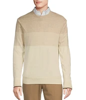 Daniel Cremieux Signature Label Long Sleeve Supima Cotton Colorblock Knit Sweater