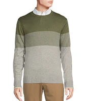 Daniel Cremieux Signature Label Long Sleeve Supima Cotton Colorblock Knit Sweater