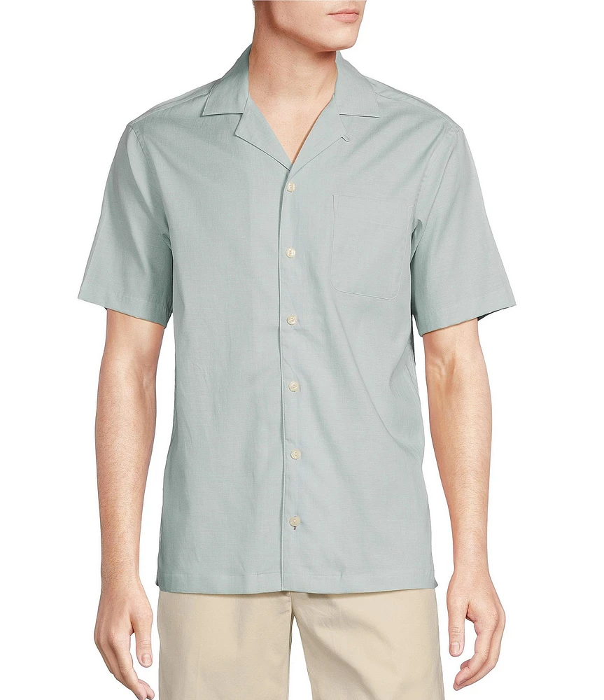 Daniel Cremieux Signature Label Lyocell-Cotton Short Sleeve Woven Camp Shirt