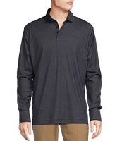 Daniel Cremieux Signature Label Mini-Dot Jacquard Long Sleeve Polo Shirt