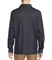 Daniel Cremieux Signature Label Mini-Dot Jacquard Long Sleeve Polo Shirt