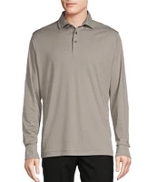 Daniel Cremieux Signature Label Mini-Dot Jacquard Long Sleeve Polo Shirt