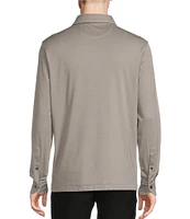 Daniel Cremieux Signature Label Mini-Dot Jacquard Long Sleeve Polo Shirt