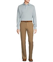 Daniel Cremieux Signature Label Mini-Dot Jacquard Long Sleeve Polo Shirt