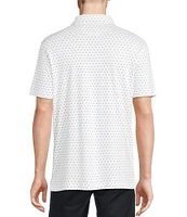 Daniel Cremieux Signature Label Mini Floral Geo Print Short Sleeve Polo Shirt