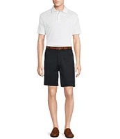 Daniel Cremieux Signature Label Mini Floral Geo Print Short Sleeve Polo Shirt