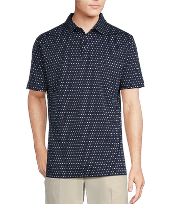 Daniel Cremieux Signature Label Mini Geo Print Short Sleeve Polo Shirt