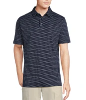 Daniel Cremieux Signature Label Mini Geo Print Short Sleeve Polo Shirt