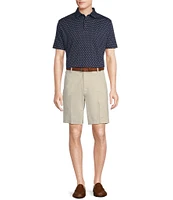 Daniel Cremieux Signature Label Mini Geo Print Short Sleeve Polo Shirt