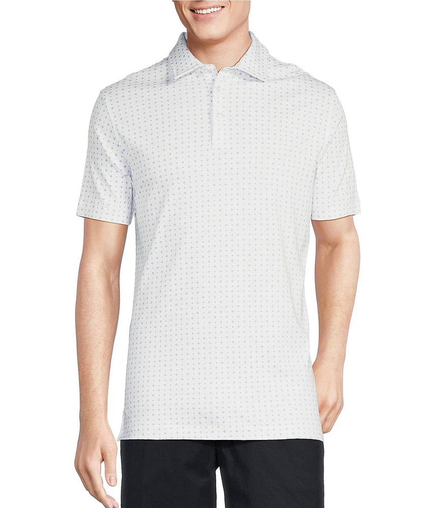 Daniel Cremieux Signature Label Mini Geo Print Short Sleeve Polo Shirt