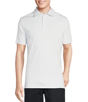 Daniel Cremieux Signature Label Mini Geo Print Short Sleeve Polo Shirt
