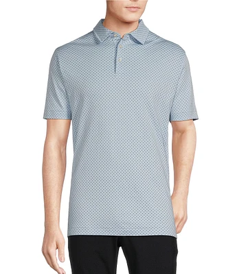 Daniel Cremieux Signature Label Mini Print Short Sleeve Polo Shirt