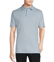 Daniel Cremieux Signature Label Mini Print Short Sleeve Polo Shirt