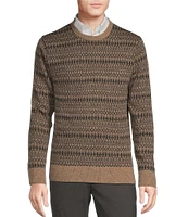 Daniel Cremieux Signature Label Mount Lussari Collection Allover Print Merino Wool Sweater