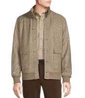 Daniel Cremieux Signature Label Mount Lussari Collection Plaid Bomber Jacket