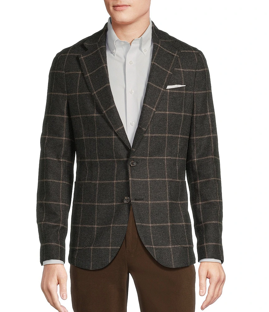 Daniel Cremieux Signature Label Mount Lussari Collection Wool Windowpane Blazer