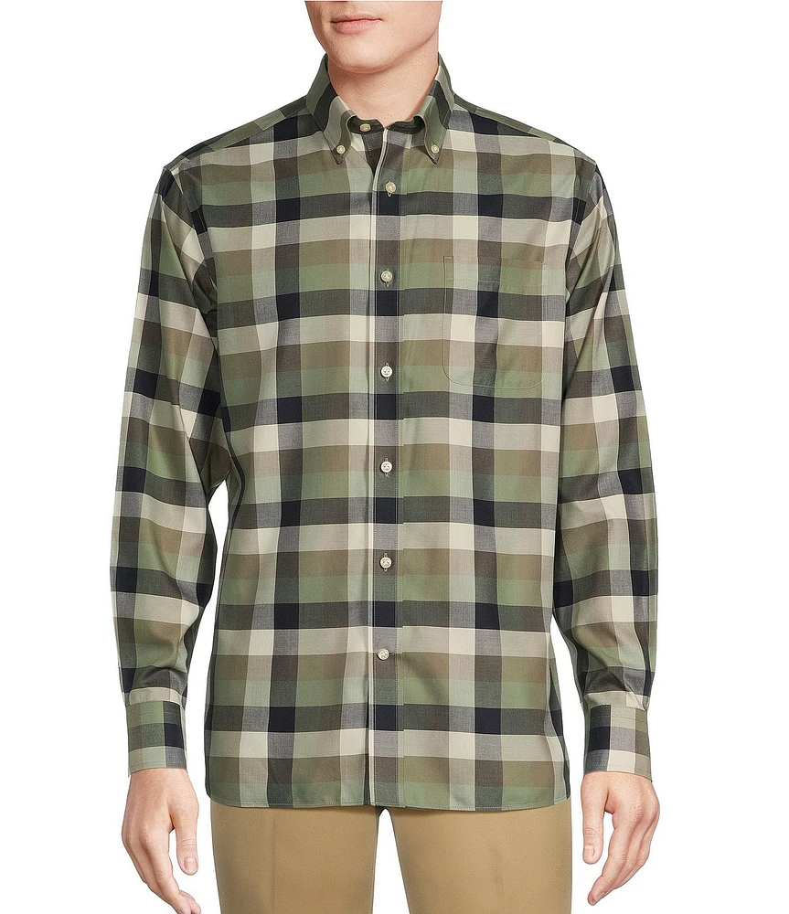 Daniel Cremieux Signature Label Non-Iron Check Long Sleeve Woven Shirt