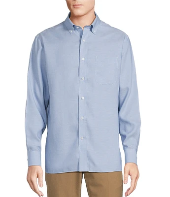 Daniel Cremieux Signature Label Non-Iron Solid Long Sleeve Woven Shirt