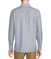 Daniel Cremieux Signature Label Non-Iron Stripe Long Sleeve Woven Shirt